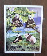 ZAIRE Panda, Yvert N° 1505/08 Neuf Sans Charnière (MNH)  NON DENTELE. IMPERFORATE - Ours