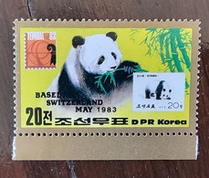 COREE DU NORD Panda . 1 Valeur Emise En 1983 Neuf Sans Charnière (MNH) Tembal 83 - Bären