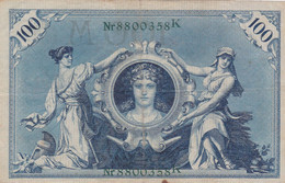 GERMANIA - 1908 BANCONOTE TEDESCA - 100 MARK - 100 Mark