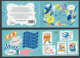 Finland 2016 Cheerful Congratulations Set Of 5 Stamps In Booklet With Labels - Unused Stamps