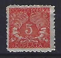 Poland 1919  Postage Due (*) MM  Mi.24 - Postage Due