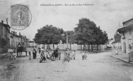Delcampe - SERMAIZE-les-BAINS - Rue De Bar Et Rue D'Andernay - Enfants Sur La Place - Attelage - Sermaize-les-Bains