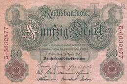 GERMANIA - 1910 BANCONOTE TEDESCA - 50 MARK - 50 Mark