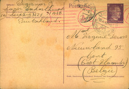 1944, Zwangsarbeiterkarte Aus Einem Lager In LEIPZIG Nach Frankreich - Other & Unclassified