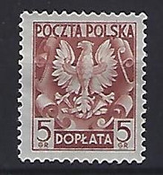 Poland 1951  Postage Due (*) MM  Mi.142 - Segnatasse
