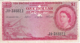 BILLETE DE BRITISH CARIBBEAN DE 1 DOLLAR DEL AÑO 1962  (BANKNOTE) - Ostkaribik