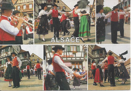 CPM  France   Folklore D’Alsace  Vue Multiple 6 Vues - Danses