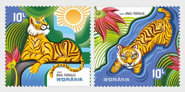 Romania 2022 / Year Of The Tiger / Set 2 Stamps - Unused Stamps