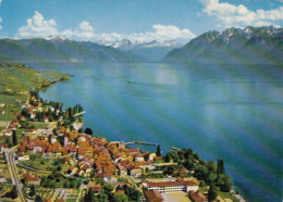 88274- LUTRY- TOWN PANORAMA, GENEVA LAKE, MOUNTAINS, SHIP - Lutry