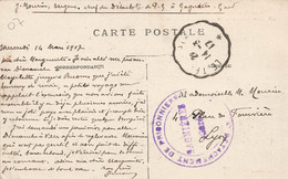 France Carte En Franchise Détachement De Prisonniers Gagnieres Gard - Guerra De 1914-18
