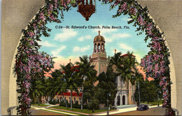 Florida Palm Beach St Edwards Church Curteich - Palm Beach