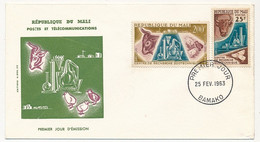 MALI => Env. FDC => 2 Val. Centre De Recherche Zootechnique - 25 Fev 1963 - Bamako - Mali (1959-...)