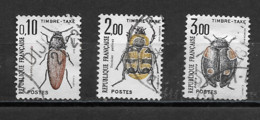Taxes  Oblitérés    N° 103  - 107 - 111  -  Insectes - 1960-.... Gebraucht
