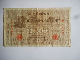 ALLEMAGNE GERMANIA - 1910 PERIODO IMPERO BANCONOTE TEDESCA 1000 EINTAUSEND ZART MARK GERMANY - 1.000 Mark