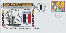 14403  BASE NAVALE De NOUMÉA  - Visite De L'AMIRAL FORISSIER Chef D'état-major De La Marine - Storia Postale