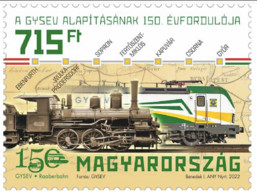 HUNGARY - 2022.  GYSEV - Győr–Sopron-Ebenfurth Railway Company Was Founded 150 Years Ago / Locomotive  MNH!!! - Neufs