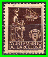 ESPAÑA  SELLO “ BARCELONA “AYUNTAMIENTO AÑO 1939 5 Ctm. NUEVO - Postage-Revenue Stamps