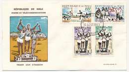 MALI => Envel. FDC => 4 Valeurs SPORTS - 10 Aout 1963 - Bamako - Mali (1959-...)