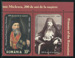 Romania 2022 / Metropolitan Primate Calinic Miclescu / Set 1 Stamp With Label - Teología