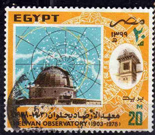 UAR EGYPT EGITTO 1978 HELWAN OBSERVATORY 20m USED USATO OBLITERE' - Used Stamps