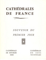France 1965 - Feuillet Souvenir Du Premier Jour Cathédrales De France -  Bourges Et Sens  - 2 X 1427/1453 - Storia Postale