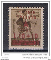 TRIESTE - OCC. JUGOSLAVA:  1945  SOPRASTAMPATO  -  £. 10 / £.10/30 C. BRUNO  N. -  SASS. 10 - Jugoslawische Bes.: Triest