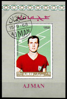 AJMAN     Epreuve De Luxe ( Beckenbauer ) Oblitéré     Football  Soccer Fussball - Usati
