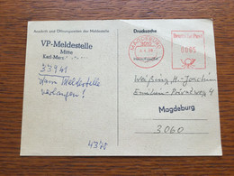 K32 DDR 1988 Ortsdrucksache Mit Afs Von Magdeburg DDR Pur!!! - Briefe U. Dokumente