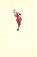 BOMPARD SIGNED 1920s POSTCARDS ( 4 POSTCARDS ) - WOMAN  - SERIES 934 (3517) - Bompard, S.