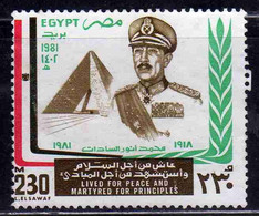 UAR EGYPT EGITTO 1981 PRESIDENT ANWAR SADAT 230m USED USATO OBLITERE' - Gebruikt