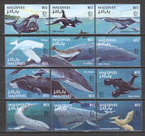 Maldives 1995 Mi 2367-2378 MNH WHALES - Wale