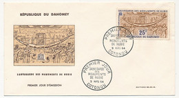 DAHOMEY => Env FDC => 25f Sauvegarde Des Monuments De Nubie - 9 Mars 1984 - Cotonou - Bénin – Dahomey (1960-...)