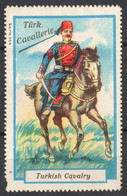 TURKEY Ottoman SOLDIER Cavalry Cheval HORSE Sword Sabre WW1 World War 1914 MILITARY Label Cinderella Vignette - No Gum - Andere & Zonder Classificatie