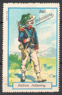 ITALY Italian SOLDIER - Gun Rifle WW1 World War 1914 Infantry - Label Cinderella Vignette - No Gum - Propaganda Di Guerra