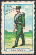 BULGARIA Bulgarian SOLDIER - Gun Rifle WW1 World War 1914 Infantry - Label Cinderella Vignette - No Gum - Sonstige & Ohne Zuordnung