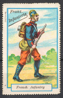 France French SOLDIER - Gun Rifle WW1 World War 1914 Infantry - Label Cinderella Vignette - No Gum - Sonstige & Ohne Zuordnung