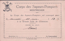 Montricher, Convocation Du Corps Des Sapeurs Pompiers (101113) - Montricher