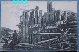 Cpa Allemande Ouvrage Bezonvaux Bataille De Verdun 1916 Feldpost Cachet - Unclassified