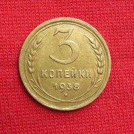 USSR Russia 3 Kopeiki 1938 Wºº - Rusia