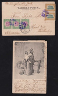 Guatemala 1903 Picture Postcard ESPERANZA X HORB Germany Violet Mute Postmark Via New Orleans Indio Native - Guatemala