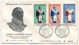 DAHOMEY - 1 Enveloppe FDC - 3 Valeurs "Toussaint Louverture" 18 Nov 1983 - Cotonou - Benin - Dahomey (1960-...)