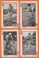 4 Cartes à Jouer Cyclisme Tour De France 1960 Coureurs Forestier Geminiani Saint Annaert Photo L'Equipe - Cyclisme