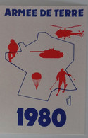 Petit Calendrier De Poche 1980 Armée De Terre Paris - Small : 1971-80