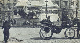 Rar Droschke Taxi Place De La Republique Paris 23.2.1911 Personen - Taxis & Huurvoertuigen