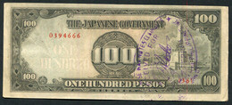 Filippijnen 100 Pesos 1944  , De Japanse Regering Circuleerde - The Japanese Government Circulated - Philippines