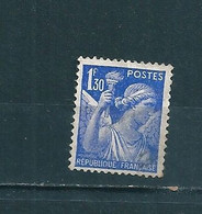 N° 434 Iris 1,30F Outremer  France Timbre Oblitéré 1939 1941 - Usati