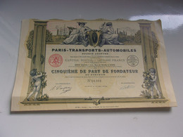 PARIS TRANSPORTS AUTOMOBILES (imprimerie RICHARD) - Other & Unclassified