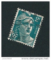 N°  713 Marianne De Gandon 2 F Vert 1945 Timbre France Oblitéré - Gebraucht