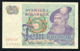 Suède / Schweden 5 Kronor 1978 Sveriges Riks , A-395884 - Sweden