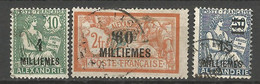 ALEXANDRIE  N° 61 à 63 OBL - Used Stamps